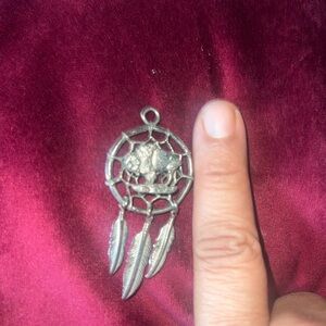Elegant Silver Dreamcatcher Necklace BUFFALO INSIDE
